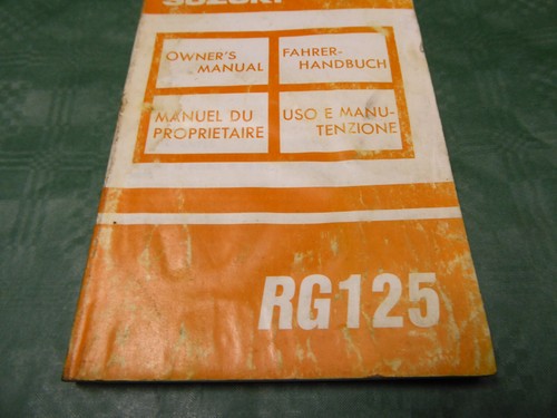 Suzuki rg125 drivers manual - rg125,